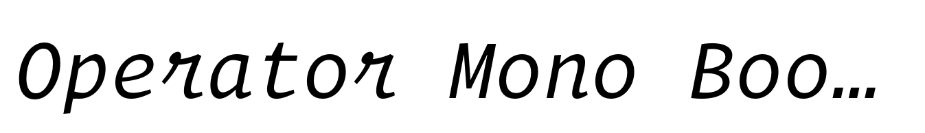 Operator Mono Book Italic